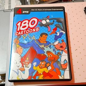 180 Cartoons (DVD, 2008, 4-Disc Set) Like New Condition